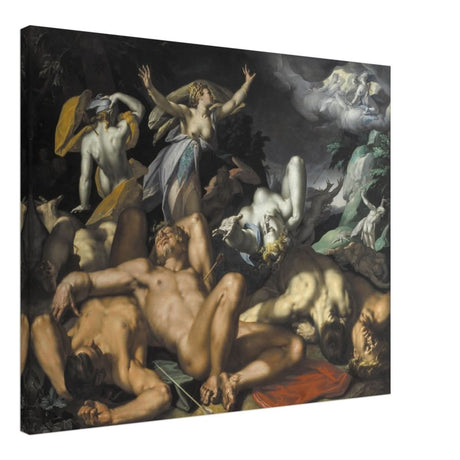 Apollo and Diana Punishing Niobe by Killing her Children by Abraham Bloemaert | Vintage wall art print - Canvas - 60x75 cm / 24x30″ - 