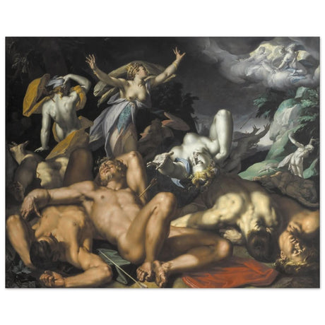 Apollo and Diana Punishing Niobe by Killing her Children by Abraham Bloemaert | Vintage wall art print - Aluminum Print - 40x50 cm / 16x20″ - 
