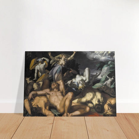 Apollo and Diana Punishing Niobe by Killing her Children by Abraham Bloemaert | Vintage wall art print - Brushed Aluminum Print - 70x100 cm / 28x40″ - 