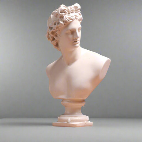 Apollo & Athena Resin Bust Sculptures – Classic Home Décor - Apollo Bust Sculpture - 