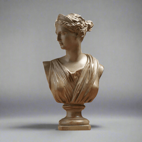 Apollo & Athena Resin Bust Sculptures – Classic Home Décor - Athena Bust Sculpture - 