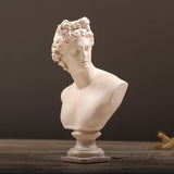 Apollo & Athena Resin Bust Sculptures – Classic Home Décor - Apollo Bust Sculpture - 