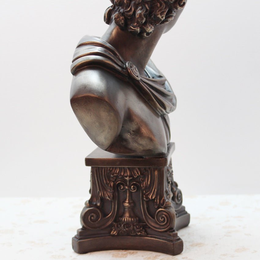 Apollo Bust Sculpture – Classical Bronze Art Décor - Bronze - 