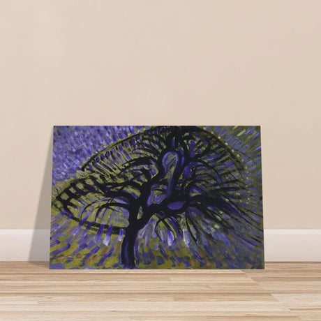 Apple Tree, Pointillist Version (1908–1909) by Piet Mondrian | Vintage wall art print - Wood Prints - 60x90 cm / 24x36″ - 10 mm