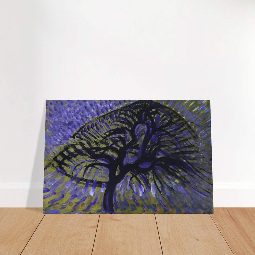 Apple Tree, Pointillist Version (1908–1909) by Piet Mondrian | Vintage wall art print - Brushed Aluminum Print - 40x60 cm / 16x24″ - 