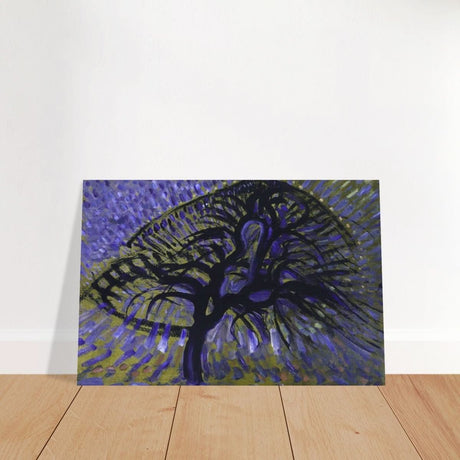 Apple Tree, Pointillist Version (1908–1909) by Piet Mondrian | Vintage wall art print - Brushed Aluminum Print - 50x75 cm / 20x30″ - 