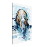 Aqua Explorer | Platypus | Modern watercolor - inspired animal art - 40x60 cm / 16x24″ - Canvas - 