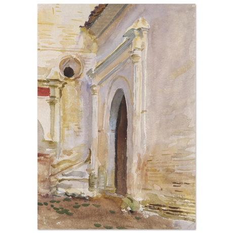 "Arched Doorway" by John Singer Sargent – Architectural Fine Art Print - Fine Art Poster - 70x100 cm / 28x40″ - 