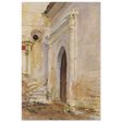 "Arched Doorway" by John Singer Sargent – Architectural Fine Art Print - Wood Prints - 30x45 cm / 12x18″ - 