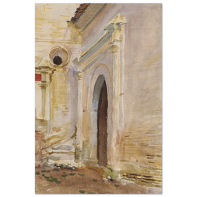 "Arched Doorway" by John Singer Sargent – Architectural Fine Art Print - Wood Prints - 30x45 cm / 12x18″ - 