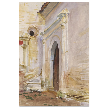 "Arched Doorway" by John Singer Sargent – Architectural Fine Art Print - Fine Art Poster - 60x90 cm / 24x36″ - 