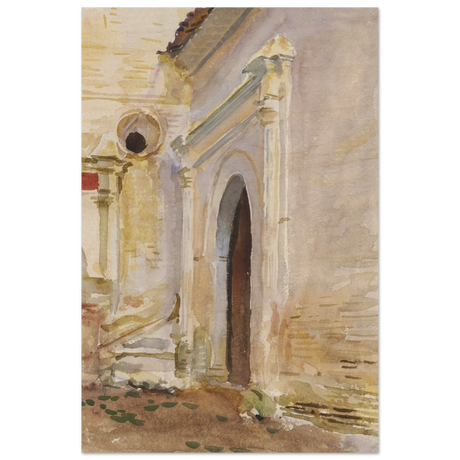 "Arched Doorway" by John Singer Sargent – Architectural Fine Art Print - Wood Prints - 40x60 cm / 16x24″ - 