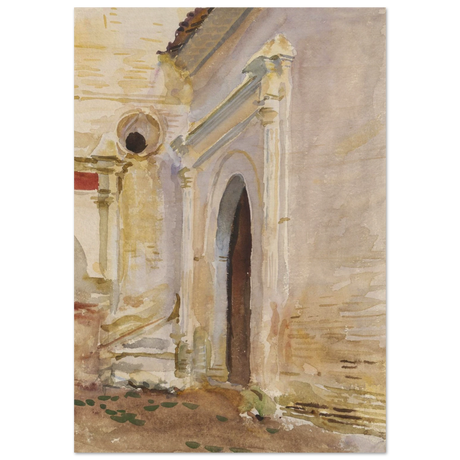 "Arched Doorway" by John Singer Sargent – Architectural Fine Art Print - Wood Prints - 70x100 cm / 28x40″ - 
