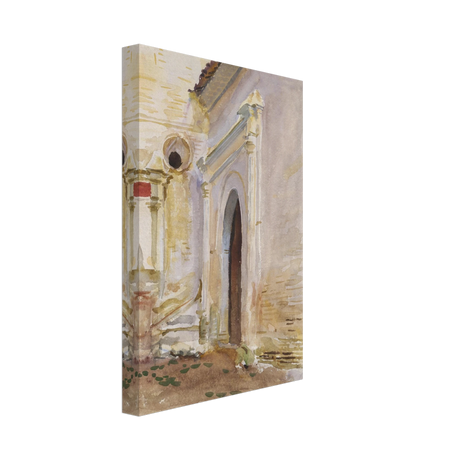 "Arched Doorway" by John Singer Sargent – Architectural Fine Art Print - Canvas - 20x30 cm / 8x12″ - 