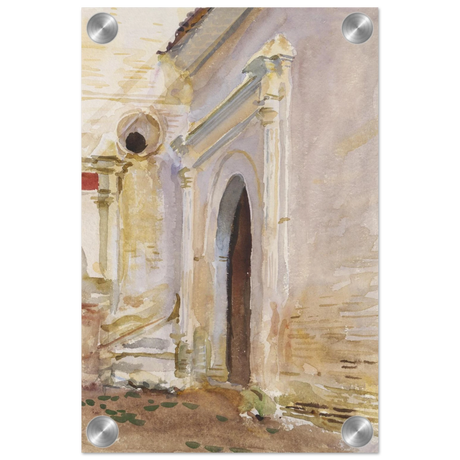 "Arched Doorway" by John Singer Sargent – Architectural Fine Art Print - Acrylic Print - 20x30 cm / 8x12″ - 