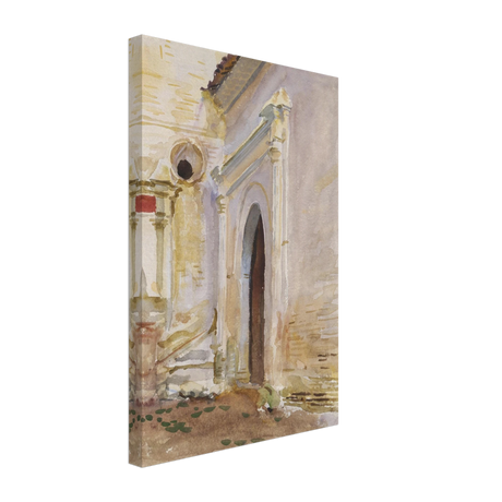"Arched Doorway" by John Singer Sargent – Architectural Fine Art Print - Canvas - 30x45 cm / 12x18″ - 