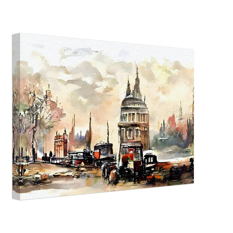 Architectural Whispers | Watercolor Urban Landscape - Canvas - 30x45 cm / 12x18″ - 
