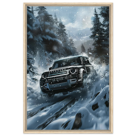 Arctic Conqueror – The Ultimate Off - Road Adventure | Range Rover collection Wall art print - Framed Canvas - 60x90 cm / 24x36″ - Wood frame
