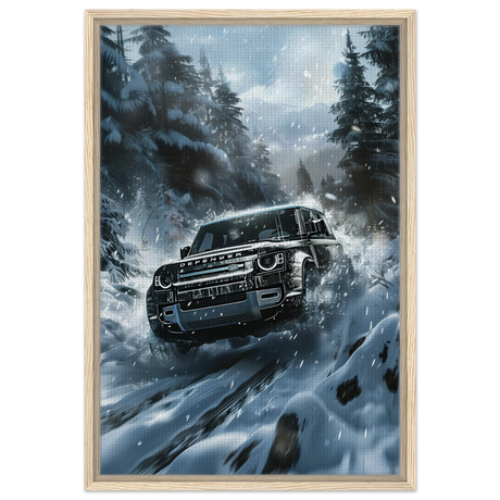 Arctic Conqueror – The Ultimate Off - Road Adventure | Range Rover collection Wall art print - Framed Canvas - 50x75 cm / 20x30″ - Wood frame