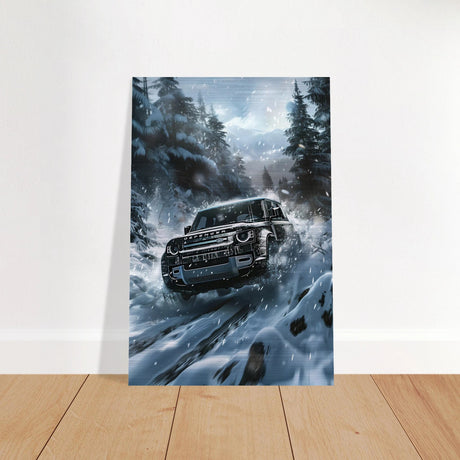 Arctic Conqueror – The Ultimate Off - Road Adventure | Range Rover collection Wall art print - Brushed Aluminum Print - 30x45 cm / 12x18″ - 