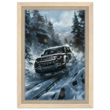 Arctic Conqueror – The Ultimate Off - Road Adventure | Range Rover collection Wall art print - Framed Canvas - 20x30 cm / 8x12″ - Wood frame