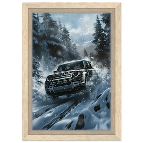 Arctic Conqueror – The Ultimate Off - Road Adventure | Range Rover collection Wall art print - Framed Canvas - 20x30 cm / 8x12″ - Wood frame