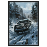 Arctic Conqueror – The Ultimate Off - Road Adventure | Range Rover collection Wall art print - Framed Canvas - 50x75 cm / 20x30″ - Black frame