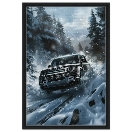 Arctic Conqueror – The Ultimate Off - Road Adventure | Range Rover collection Wall art print - Framed Canvas - 50x75 cm / 20x30″ - Black frame