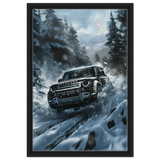 Arctic Conqueror – The Ultimate Off - Road Adventure | Range Rover collection Wall art print - Framed Canvas - 40x60 cm / 16x24″ - Black frame