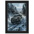 Arctic Conqueror – The Ultimate Off - Road Adventure | Range Rover collection Wall art print - Framed Canvas - 20x30 cm / 8x12″ - Black frame
