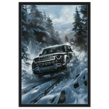 Arctic Conqueror – The Ultimate Off - Road Adventure | Range Rover collection Wall art print - Framed Canvas - 60x90 cm / 24x36″ - Black frame