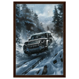 Arctic Conqueror – The Ultimate Off - Road Adventure | Range Rover collection Wall art print - Framed Canvas - 50x75 cm / 20x30″ - Dark wood frame