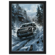 Arctic Conqueror – The Ultimate Off - Road Adventure | Range Rover collection Wall art print - Framed Canvas - 30x45 cm / 12x18″ - Black frame
