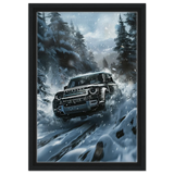 Arctic Conqueror – The Ultimate Off - Road Adventure | Range Rover collection Wall art print - Framed Canvas - 30x45 cm / 12x18″ - Black frame
