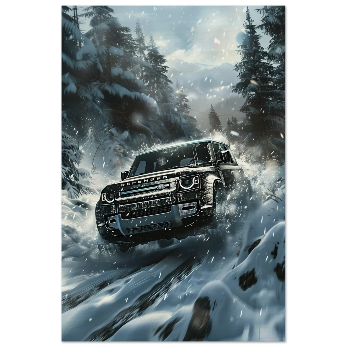 Arctic Conqueror – The Ultimate Off - Road Adventure | Range Rover collection Wall art print - Wood Prints - 40x60 cm / 16x24″ - 