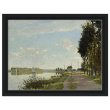 Argenteuil by Claude Monet | Wall art Print - Framed Canvas - 30x40 cm / 12x16″ - Black frame
