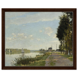 Argenteuil by Claude Monet | Wall art Print - Framed Canvas - 40x50 cm / 16x20″ - Dark wood frame