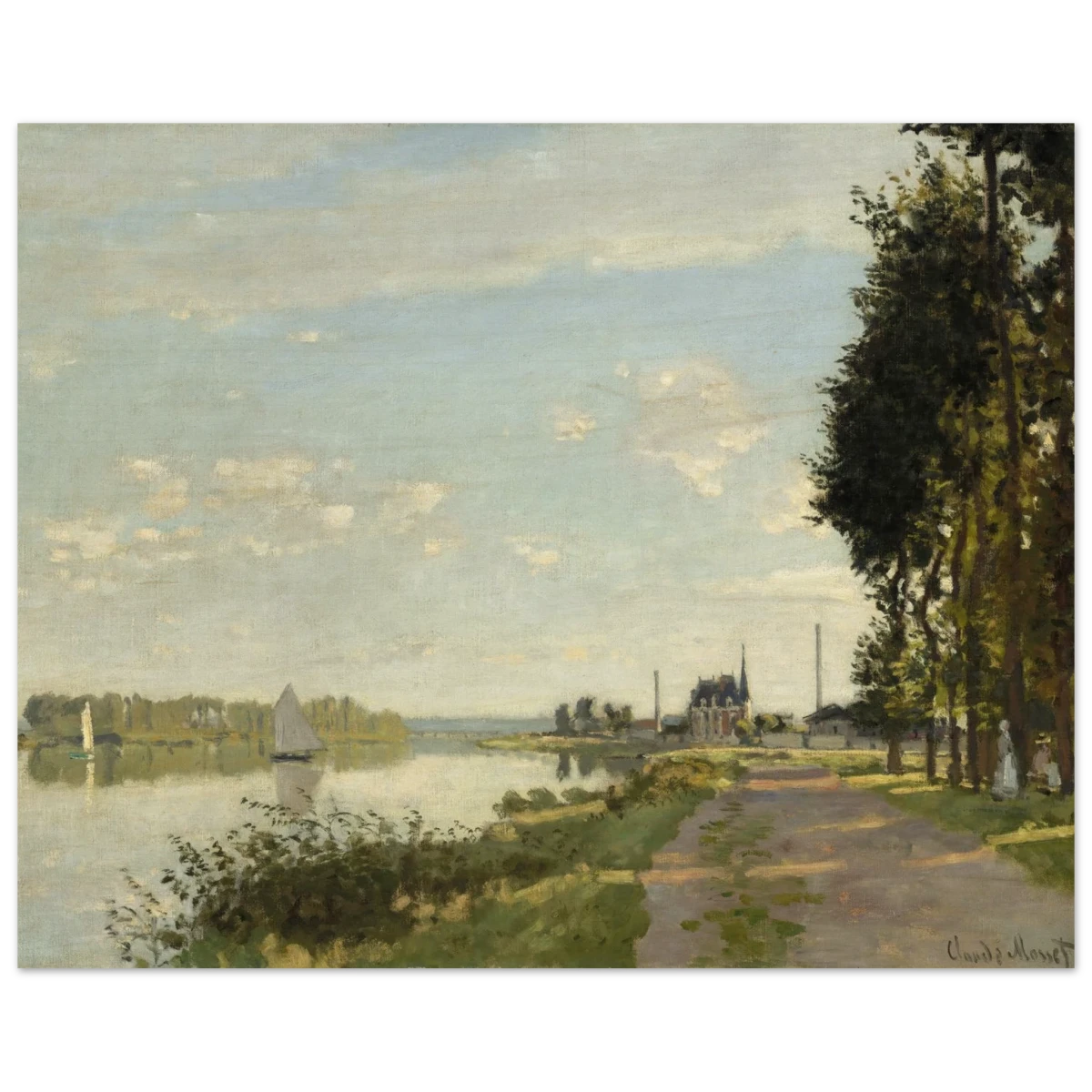Argenteuil by Claude Monet | Wall art Print - Wood Prints - 40x50 cm / 16x20″ - 