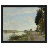 Argenteuil by Claude Monet | Wall art Print - Framed Canvas - 40x50 cm / 16x20″ - Black frame