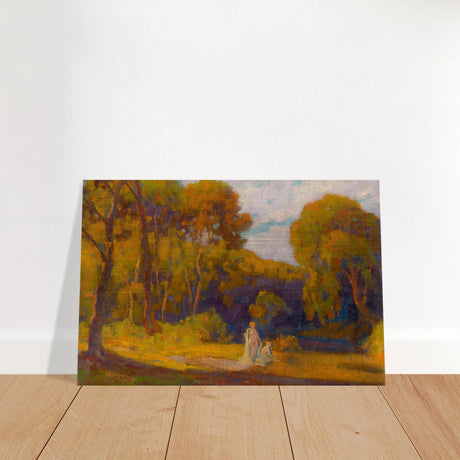 "At Sunset" by Lajos Csordák – Impressionist Landscape Wall Art Print - Brushed Aluminum Print - 60x90 cm / 24x36″ - 