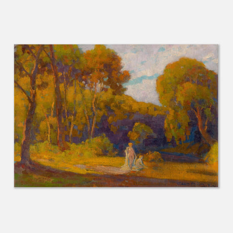"At Sunset" by Lajos Csordák – Impressionist Landscape Wall Art Print - Aluminum Print - 70x100 cm / 28x40″ - 