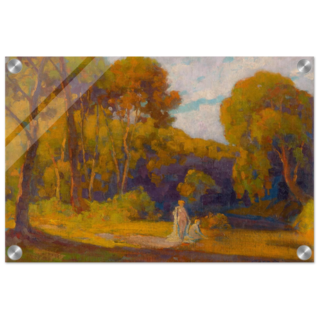 "At Sunset" by Lajos Csordák – Impressionist Landscape Wall Art Print - Acrylic Print - 30x45 cm / 12x18″ - 