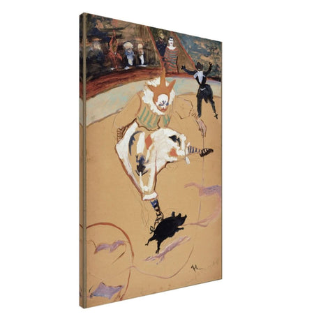 At the Circus Fernando: Medrano with a Piglet by Henri de Toulouse - Lautrec - Canvas - 60x90 cm / 24x36″ - Slim