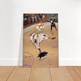 At the Circus Fernando: Medrano with a Piglet by Henri de Toulouse - Lautrec - Brushed Aluminum Print - 50x75 cm / 20x30″ - 