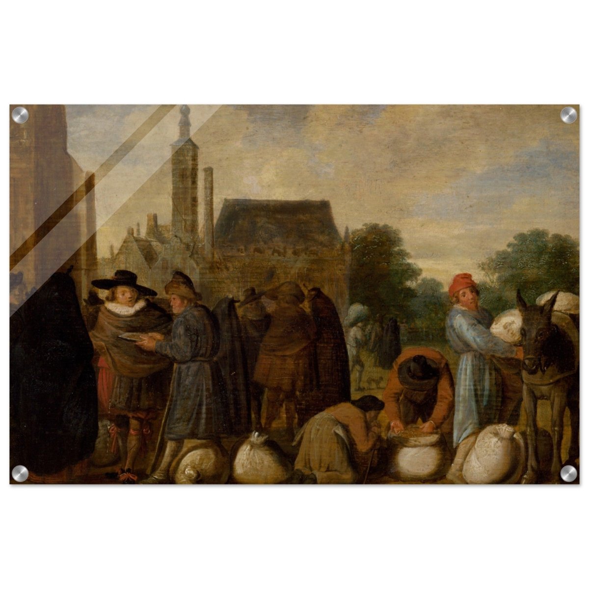 At the Market by Sybrand van Beest | Vintage Wall art print - Acrylic Print - 50x75 cm / 20x30″ - 