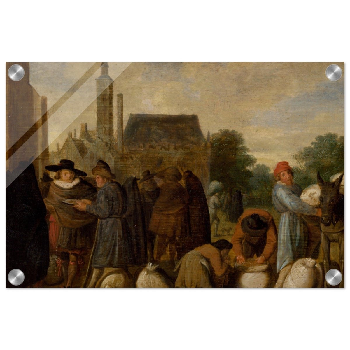 At the Market by Sybrand van Beest | Vintage Wall art print - Acrylic Print - 30x45 cm / 12x18″ - 