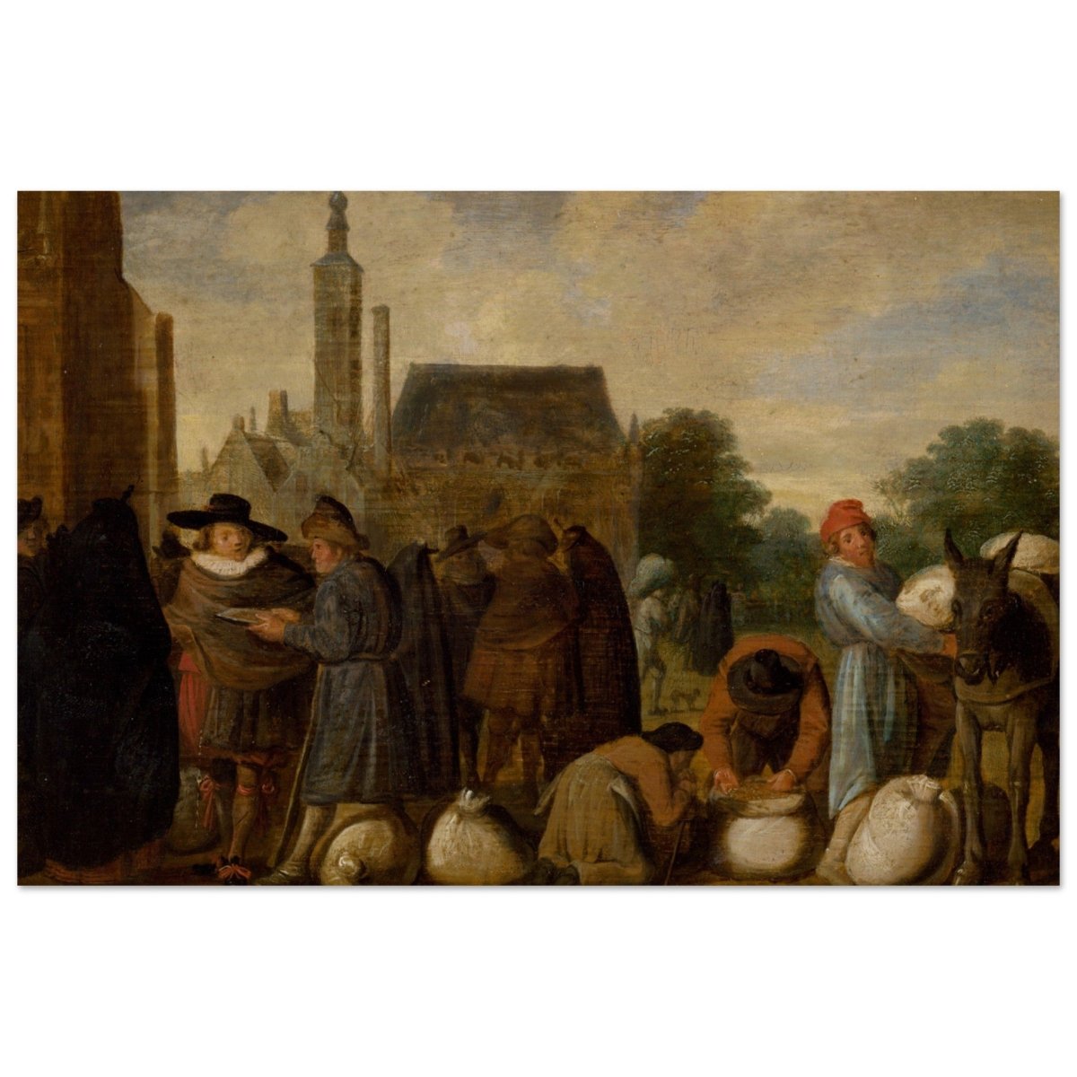 At the Market by Sybrand van Beest | Vintage Wall art print - Aluminum Print - 50x75 cm / 20x30″ - 