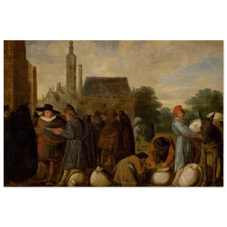 At the Market by Sybrand van Beest | Vintage Wall art print - Aluminum Print - 50x75 cm / 20x30″ - 