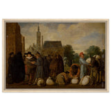At the Market by Sybrand van Beest | Vintage Wall art print - Framed Canvas - 50x75 cm / 20x30″ - Wood frame