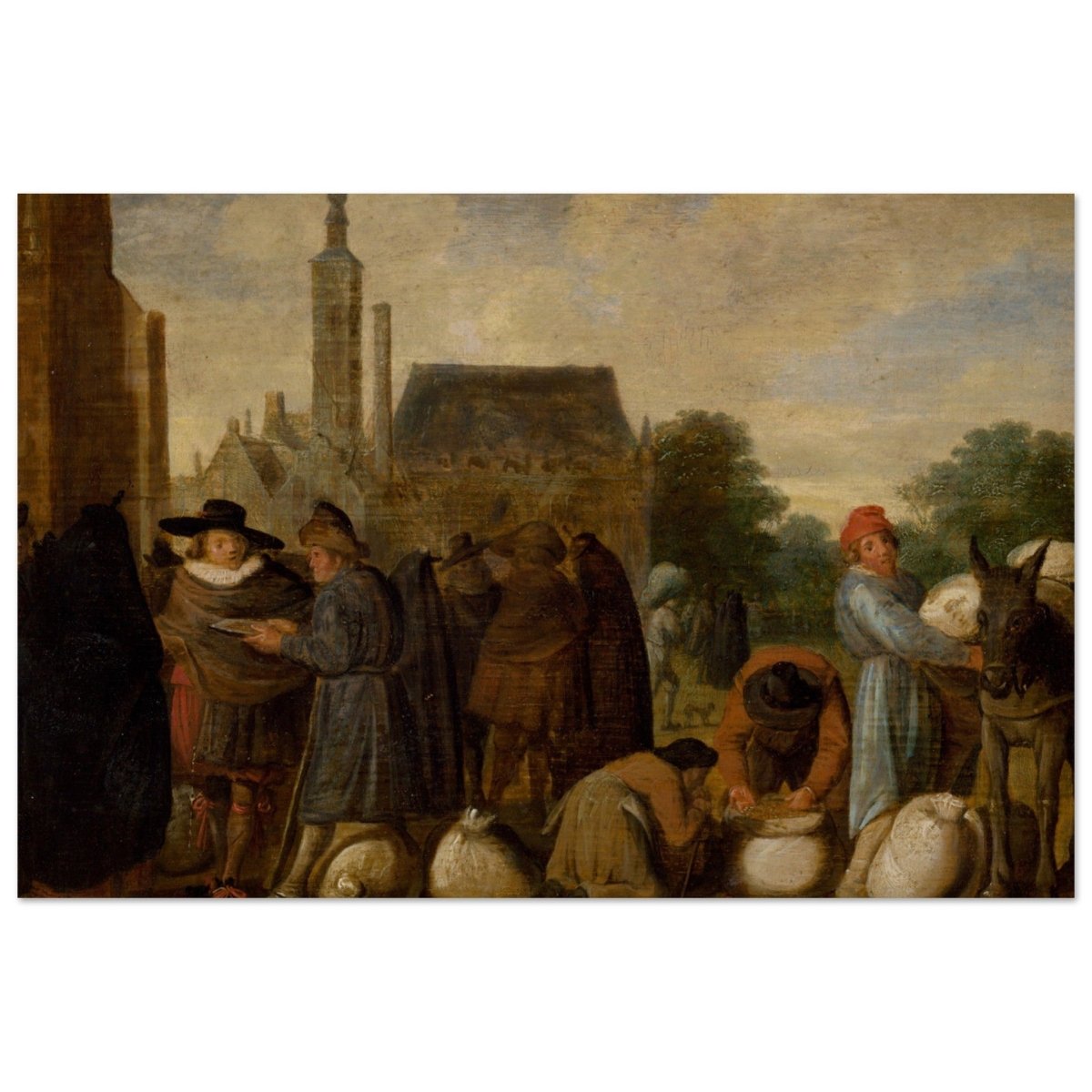At the Market by Sybrand van Beest | Vintage Wall art print - Aluminum Print - 40x60 cm / 16x24″ - 